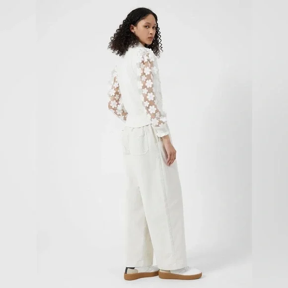 NWT FRENCH CONNECTION Juri Mozart Floral Appliqué Sweater. - Picture 5 of 9